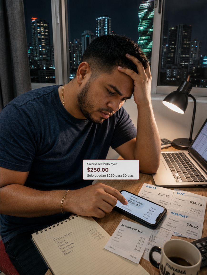 Salario recibido y solo US$250 para cubrir el mes